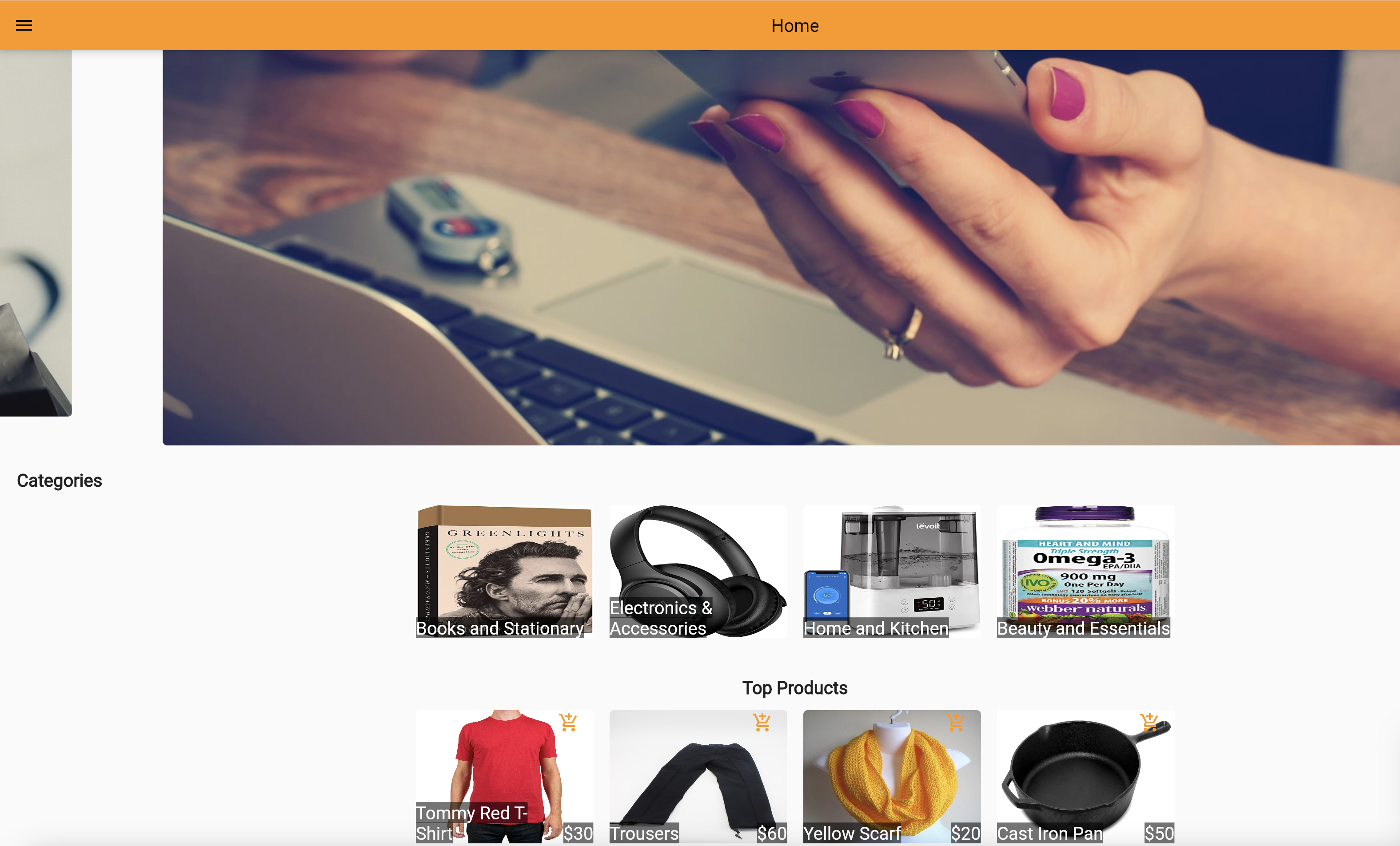 UOMart - Desktop View - Home Page