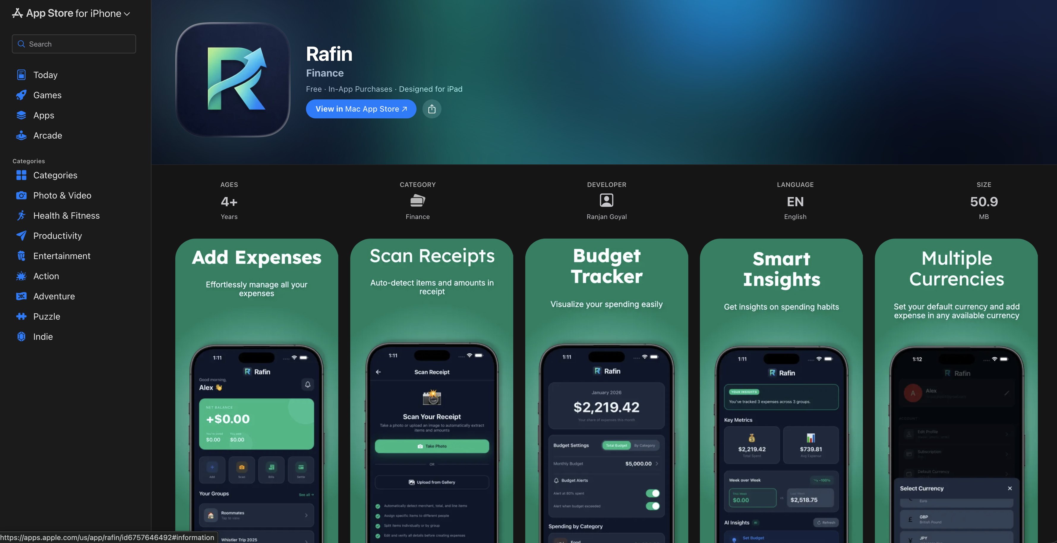 Rafin - AI Finance App