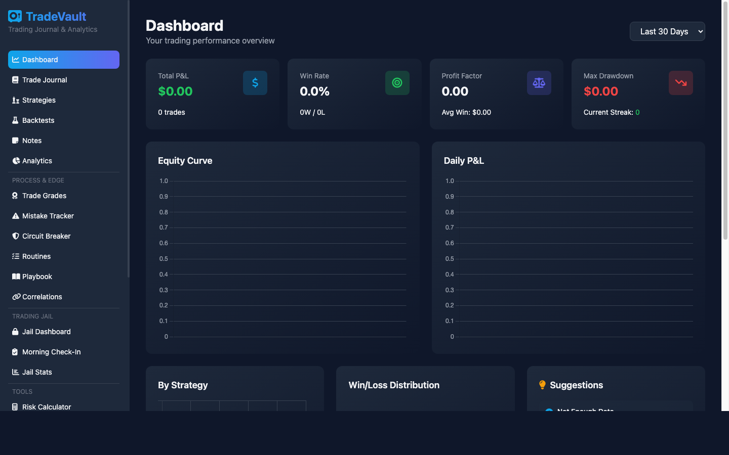 TradeVault - Trading Journal & Analytics